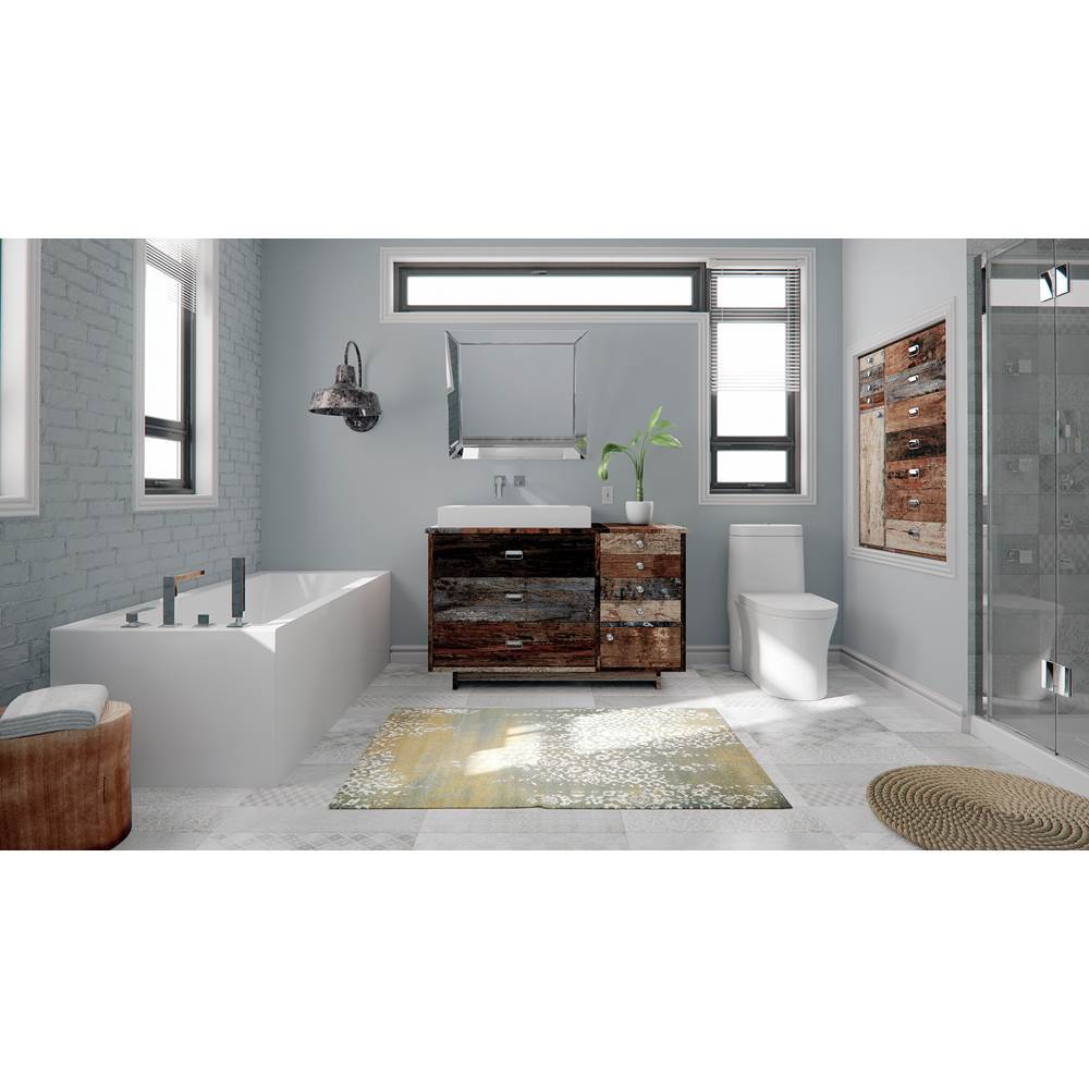 Alcove Flory De Colt Bathtub 31x66, With Tiling Flange And Skirt, Right Drain, Balne-air, White