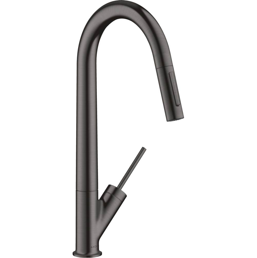 Axor Starck HighArc Kitchen Faucet 2-Spray Pull-Down, 1.75 GPM in Brushed Black Chrome