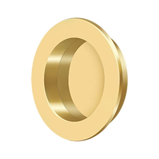 Deltana Flush Pull , Round, HD, 2-3/8'', Solid Brass