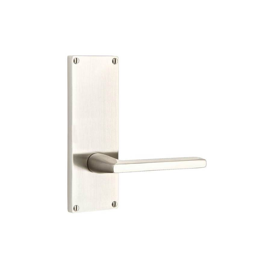 Emtek Dummy Pair, Sideplate Locksets Modern Non-Keyed 7'', Spencer Lever, US10B