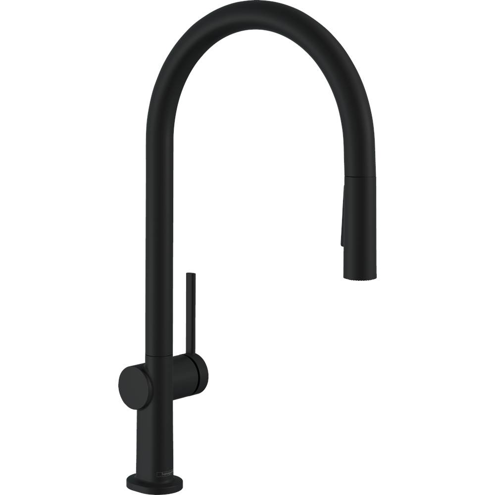 Hansgrohe Talis N HighArc Kitchen Faucet, O-Style 2-Spray Pull-Down, 1.75 GPM in Matte Black