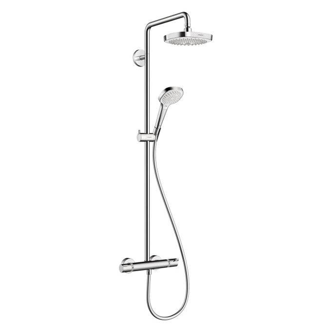 Hansgrohe Croma Select E Showerpipe 180 2-Jet, 2.0 GPM in Chrome