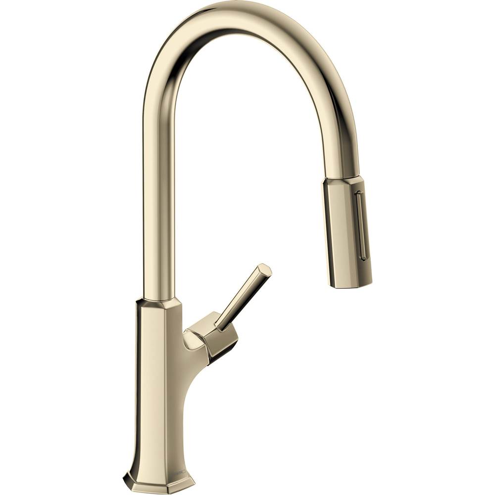 Hansgrohe Locarno HighArc Kitchen Faucet, 2-Spray Pull-Down with sBox, 1.75 GPM in Polished Nickel