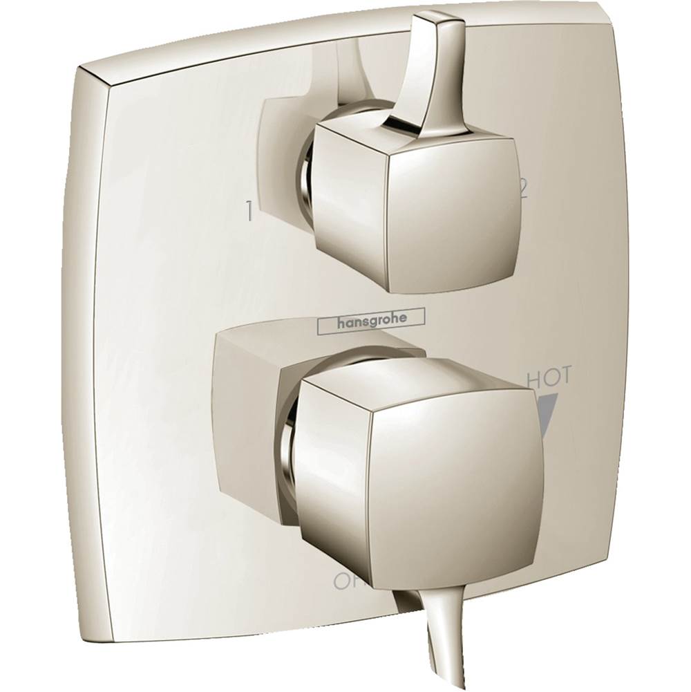 Hansgrohe Ecostat Classic Pressure Balance Trim Classic Square with Diverter in Polished Nickel