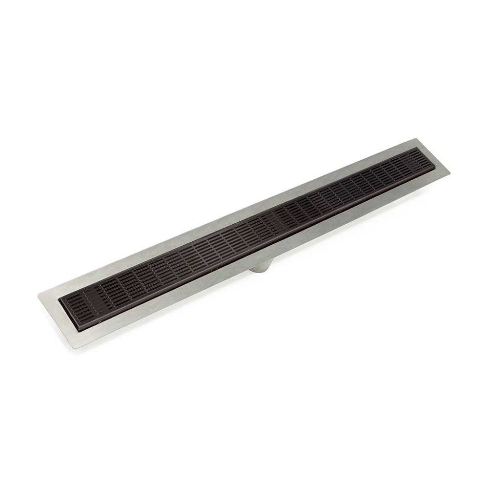 Infinity Drain 24'' FF Series Complete Kit with 2 1/2'' Perforated Slotted Grate in Oil Rubbed Bronze