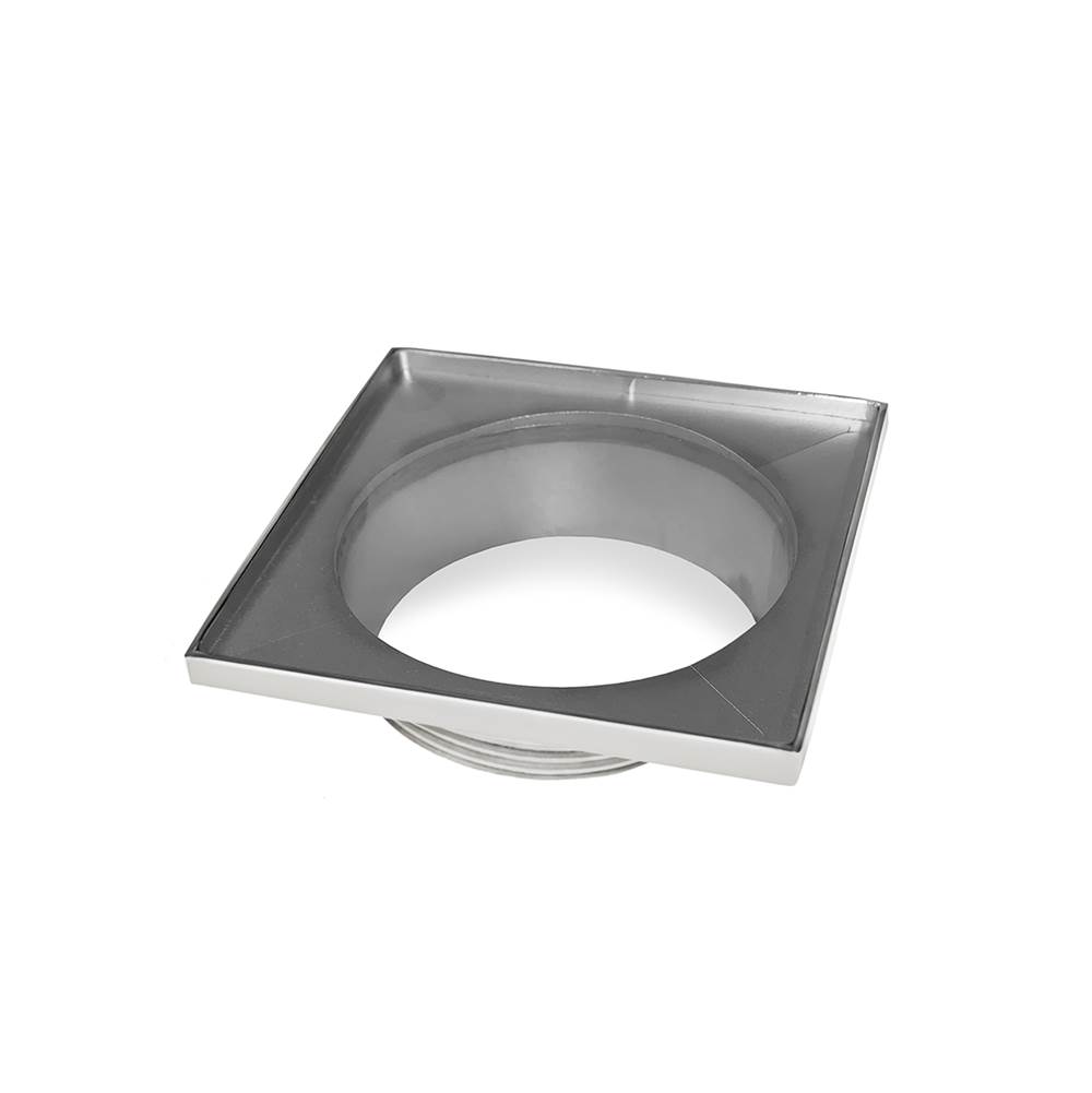 Infinity Drain 5'' x 5'' Stainless Steel 4'' Throat only in Satin Stainless
