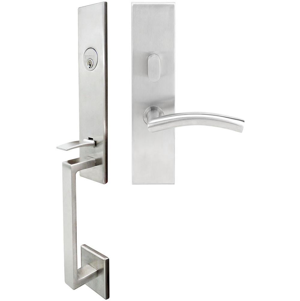 INOX MH Handleset MT Mortise 104 Brussels Entry 2-1/2''  32D LH