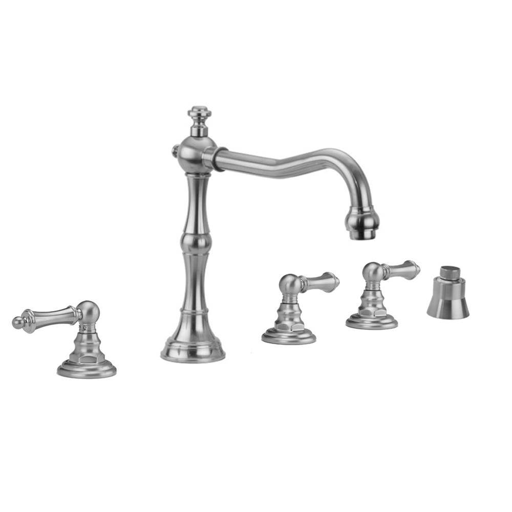 Jaclo Roaring 20's Roman Tub Set with Ball Lever Handles and Straight Handshower