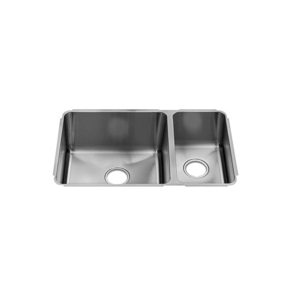 Home Refinements by Julien Classic Sink Undermount, Double L18X16X10 R9X16X8