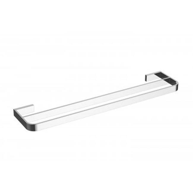 Kartners COLOGNE - 24-inch Double Bathroom Towel Bar-Unlacquered Brass