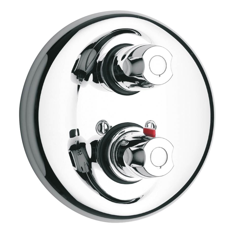 Latoscana Water Harmony Thermostatic Valve And Trim With 3/4'' Ceramic Disc Volume Control In Chrome