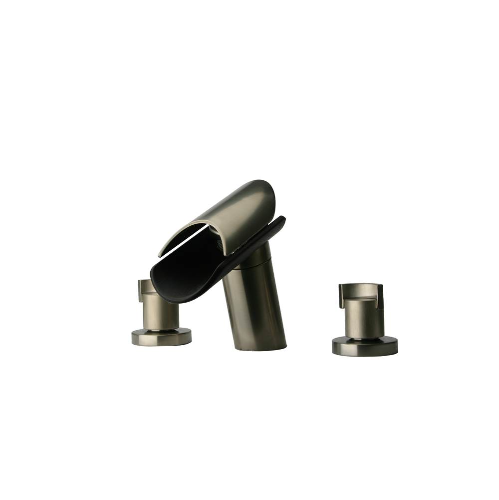 Latoscana Morgana Roman Tub Lavatory Faucet With Wenge Spout In Brushed Nickel