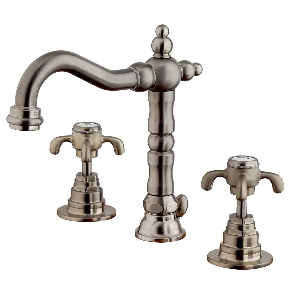 Latoscana Ornellaia Widespread Lavatory Faucet With Cross Handles In Brushed Nickel