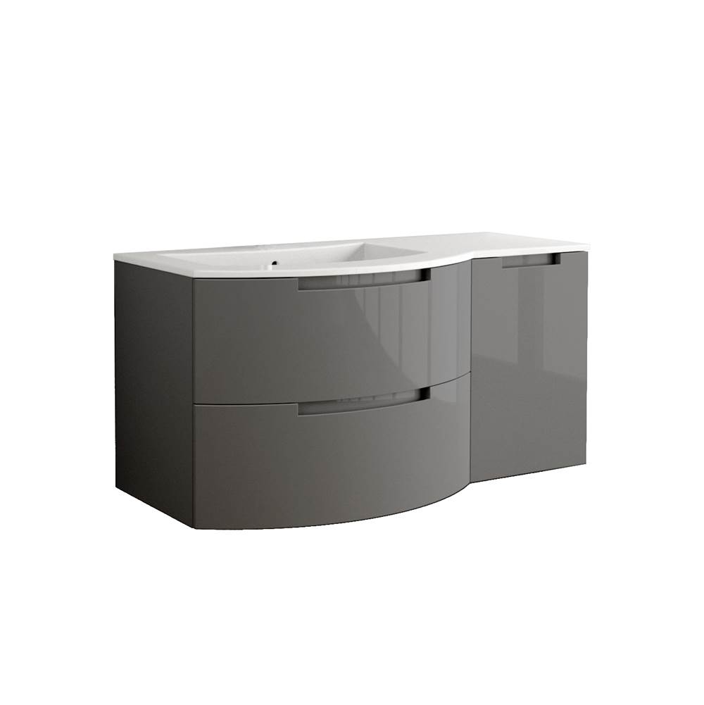 Latoscana Oasi 43' Vanity With Right Side Cabinet In Slate