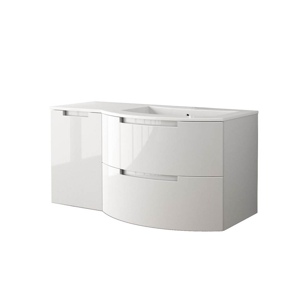 Latoscana Oasi 53'' Vanity With Left Side Cabinet In White