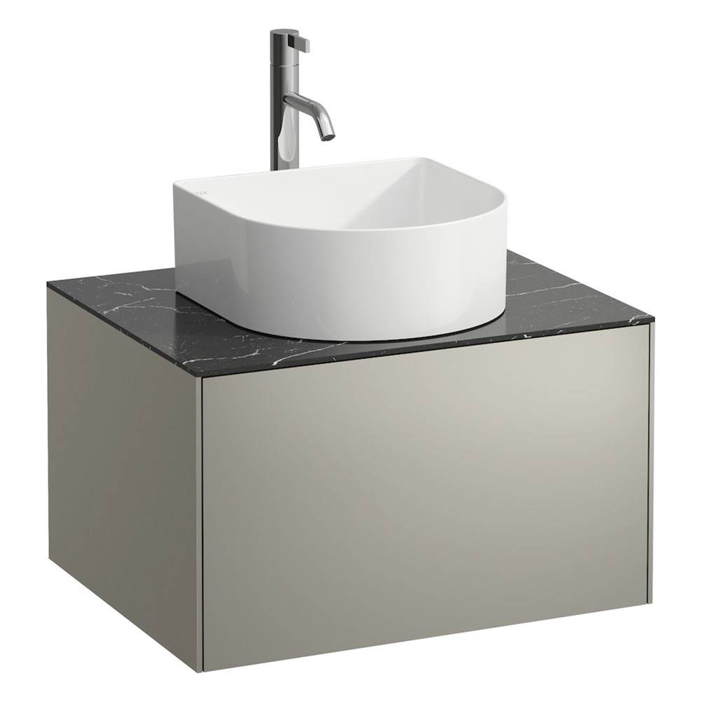 Laufen Drawer element Only, 1 drawer, matching bowl washbasins 812340, 812341, 812342, 812343, centre cut-out incl. drilled tap hole Nero Marquina Marble