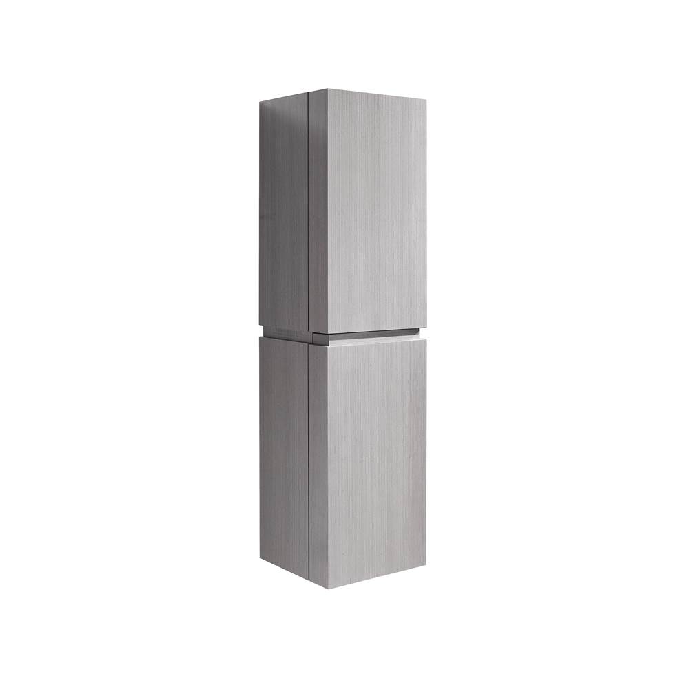 Madeli 16''W Urban Linen Cabinet, Ash Grey. Wall Hung, Left-Hinged. Non-Handed, 15-9/16'' X 15'' X 60-5/8''