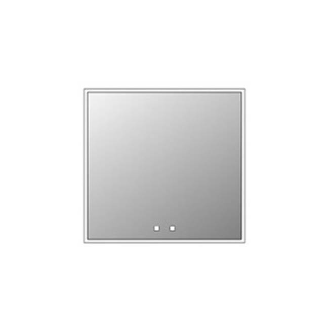 Madeli Vanguard Lighted Mirrored Cabinet , 29X29''-Right Hinged-Surface Mount, Mirrored Side Kit - Lumen Touch+, Dimmer-Defogger-2700/4000 Kelvin