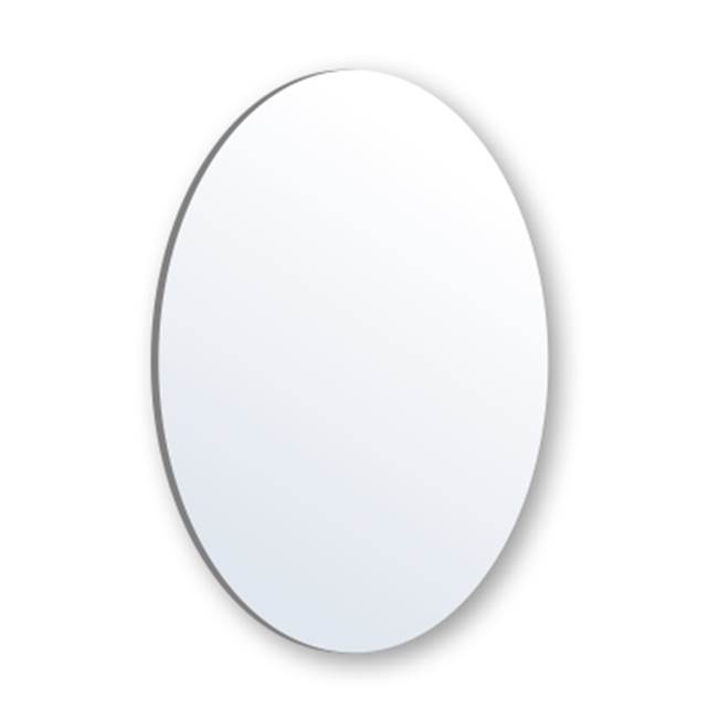 Madeli Evo Oval Mirror 28'' X 42'', Frosted Edge. Dual Installation,