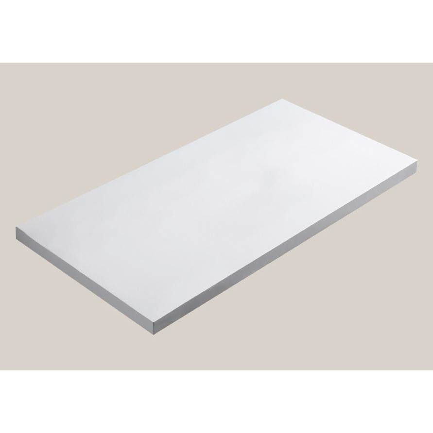 Madeli Urban-18 36''W Solid Surface , Slab No Cut-Out. Glossy White, 36''X 18''X 3/4''
