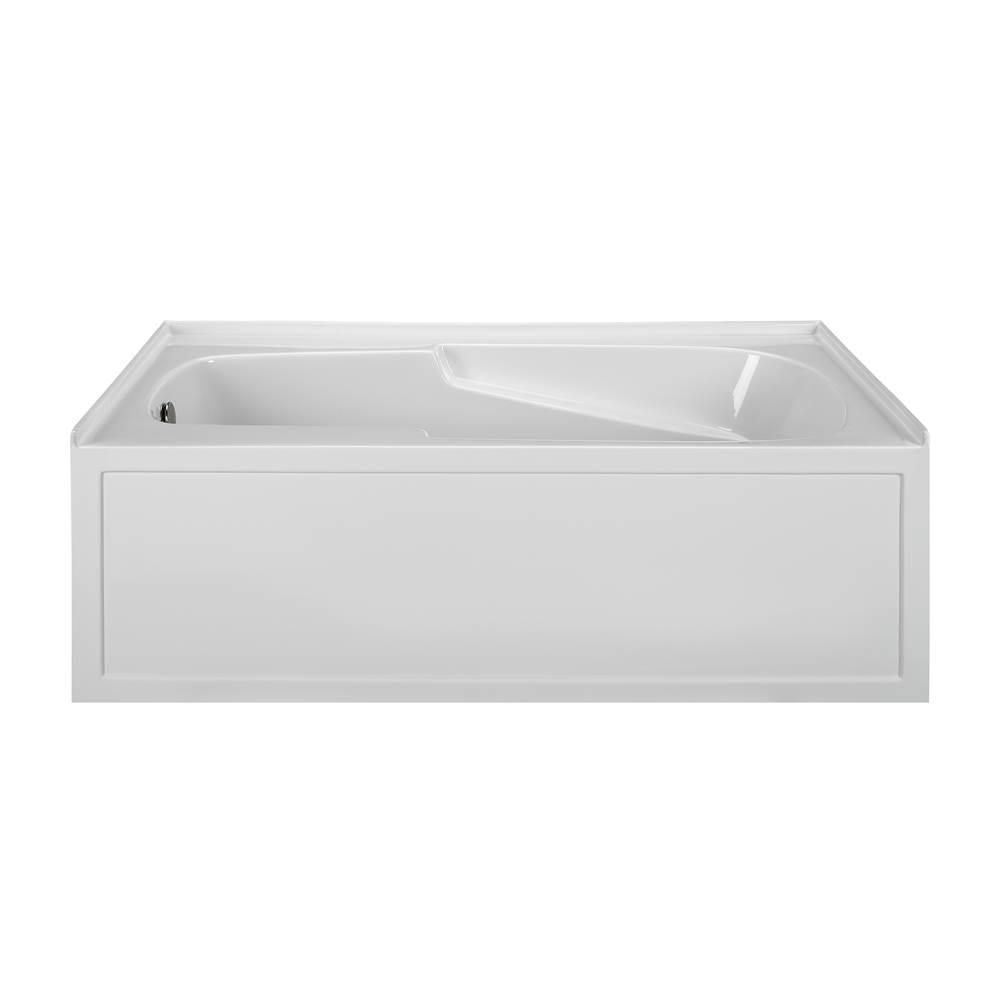 MTI Basics 60X42 White Left Hand Drain Integral Skirted Air Bath W/ Integral Tile Flange-Basics