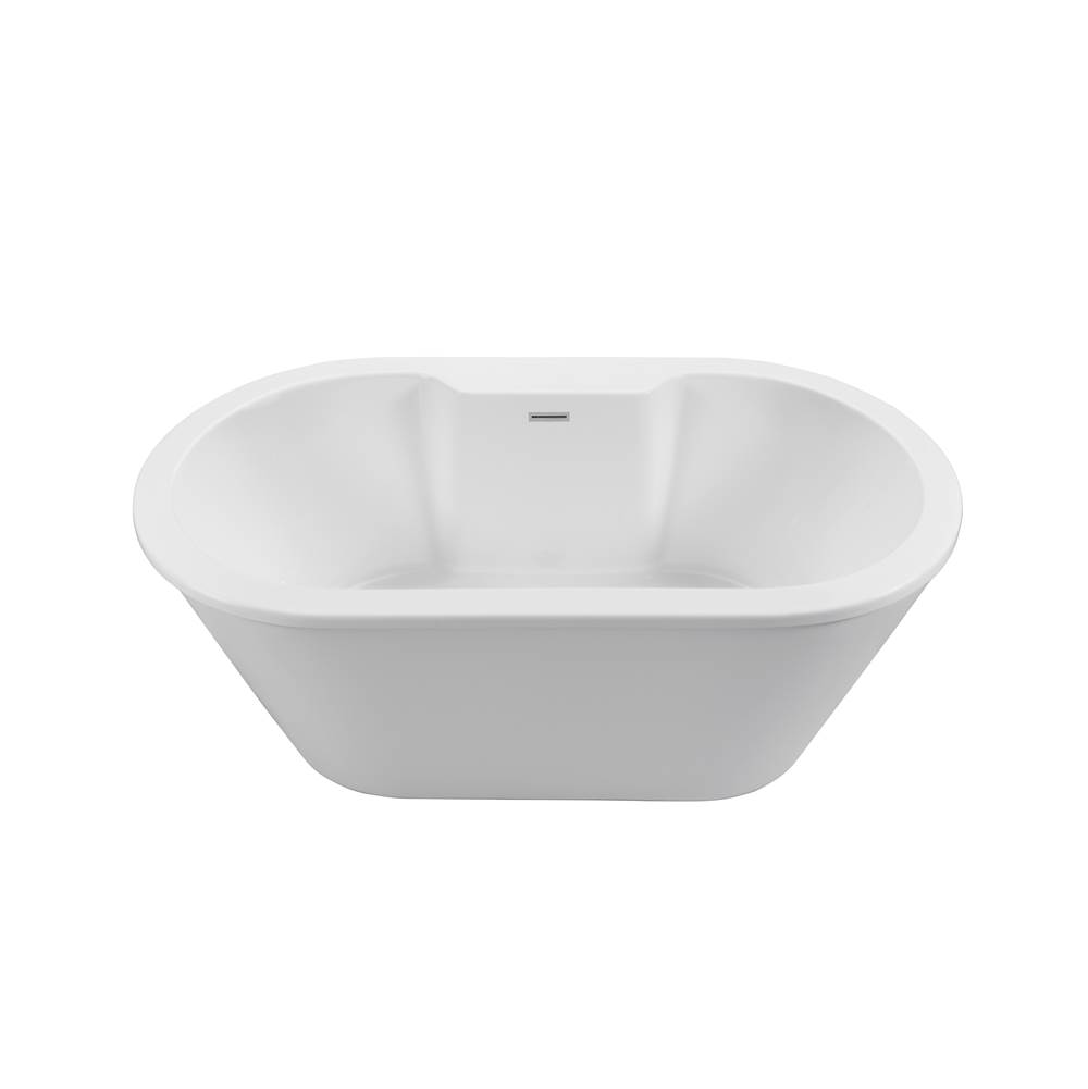 MTI Baths New Yorker 12 Dolomatte Freestanding Faucet Deck Soaker - White (66X36)