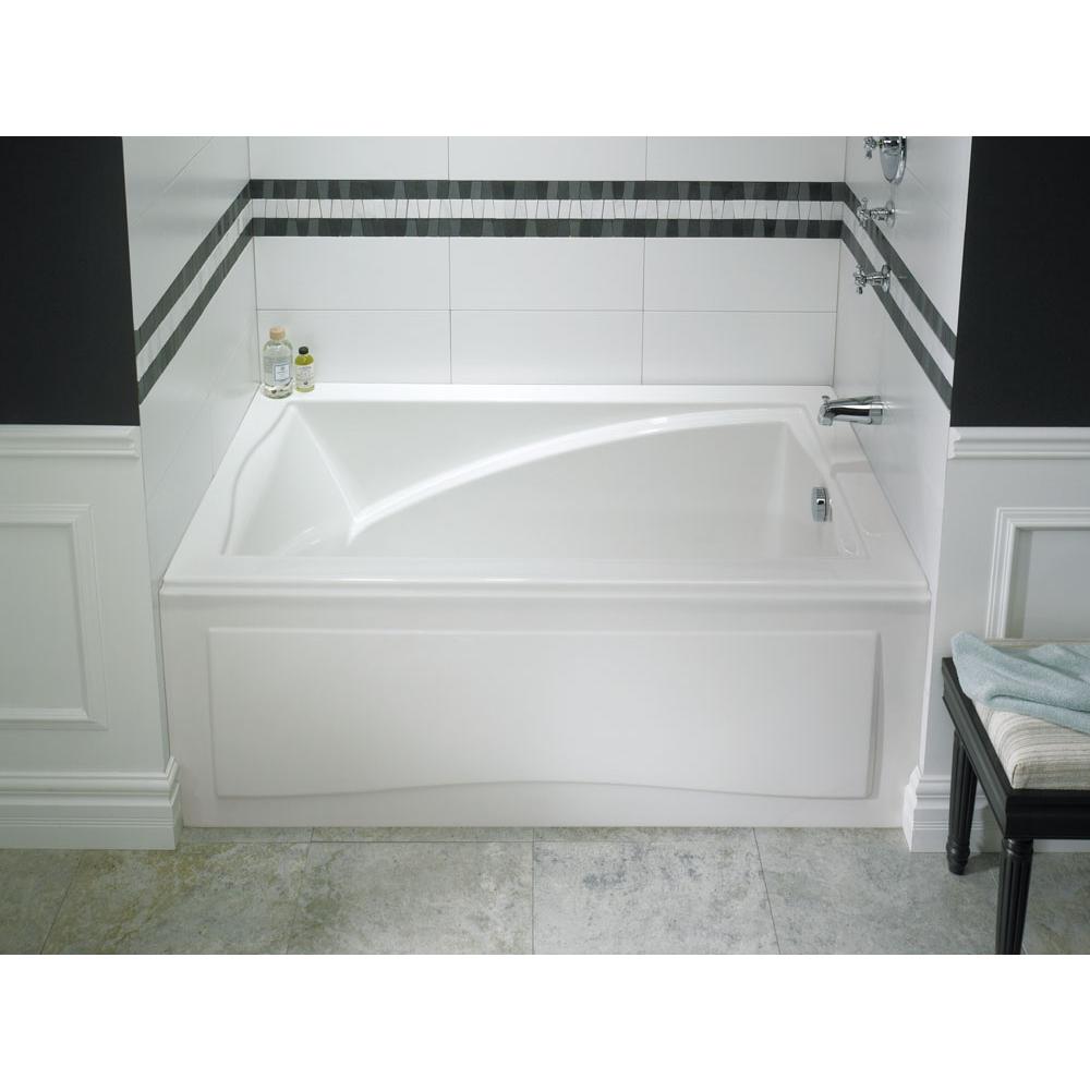 Neptune DELIGHT bathtub 32x60 with Tiling Flange and Skirt, Left drain, Whirlpool, Black