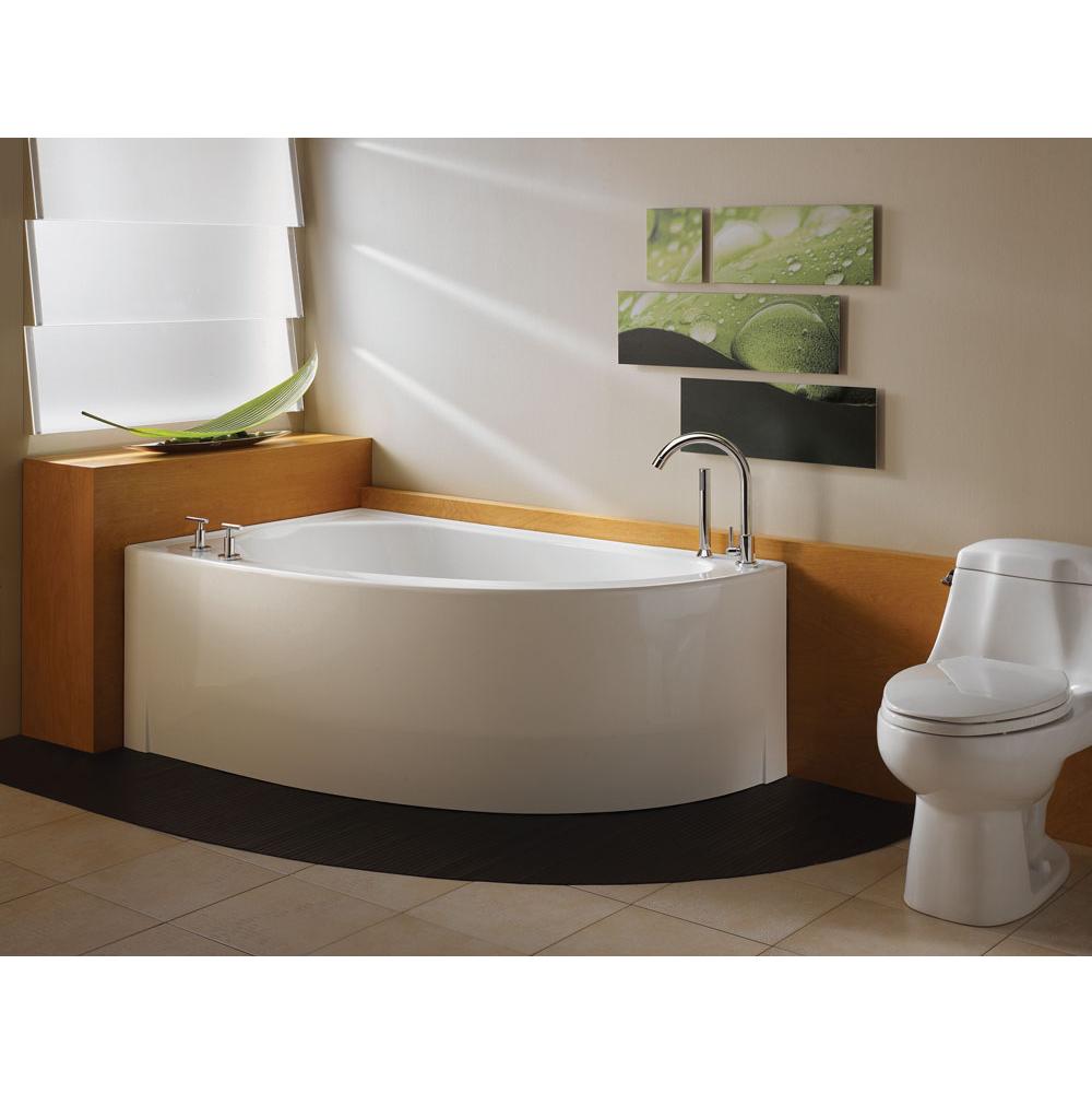 Neptune WIND bathtub 36x60 with Tiling Flange and Skirt, Right drain, Whirlpool/Mass-Air, Biscuit
