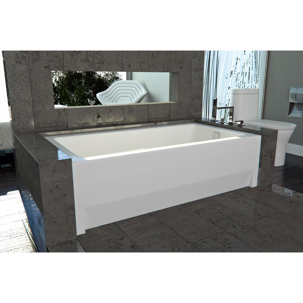 Neptune ZORA bathtub 32x60 with Tiling Flange, Left drain, Whirlpool, Biscuit