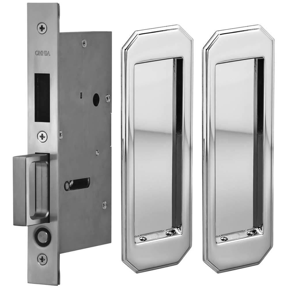 OMNIA Pocket Door Lockset US26