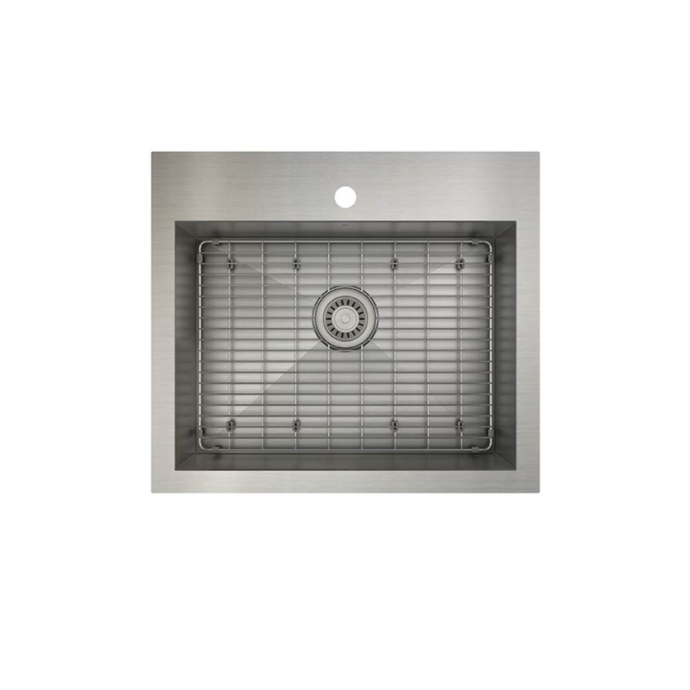 Prochef by Julien Proinox H0 Kitchen Sink Dualmount, Single 22X16X9 And Grid 22X16