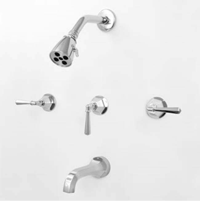 Sigma 3 Valve Tub & Shower Set Trim (Includes Haf And Wall Tub Spout) Windham Antique Brass .82