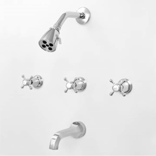 Sigma 3 Valve Tub & Shower Set Trim (Includes Haf And Wall Tub Spout) St. Michel Satin Nickel Pvd .42