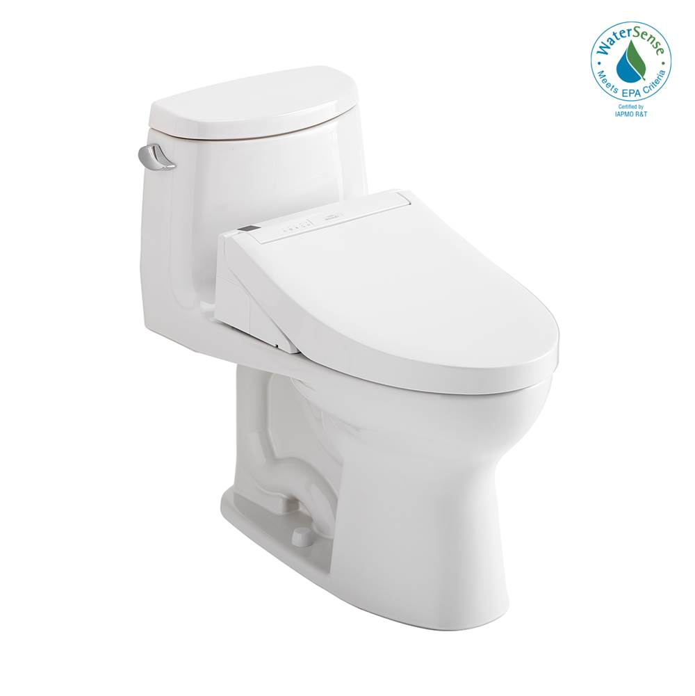 TOTO Toto® Washlet+® Ultramax® II One-Piece Elongated 1.28 Gpf Toilet And Washlet+® C5 Bidet Seat, Cotton White