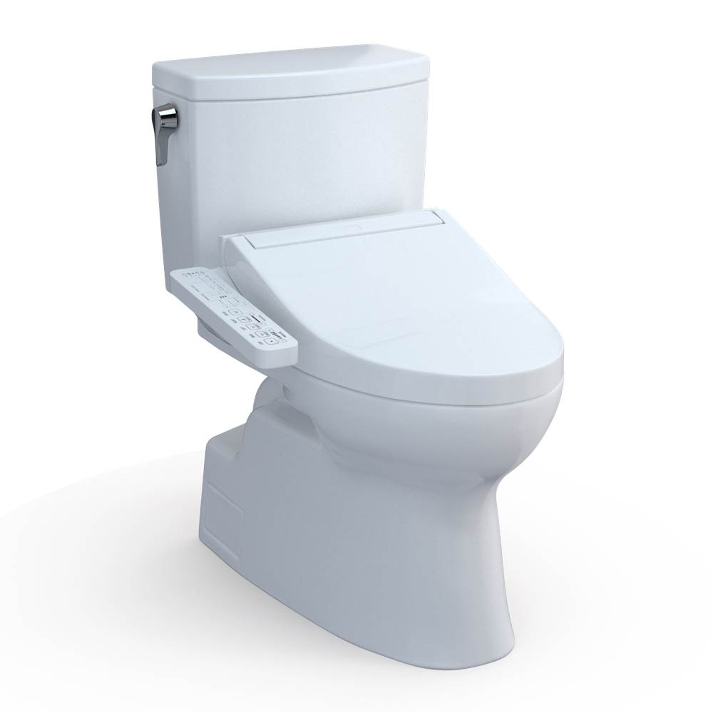 TOTO Toto® Washlet+® Vespin® II 1G® Two-Piece Elongated 1.0 Gpf Toilet And Washlet+® C2 Bidet Seat, Cotton White